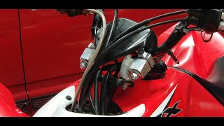 Rox Anti Vibration Two Inch Riser Installed on the 2014 Honda 400X 4-15-21