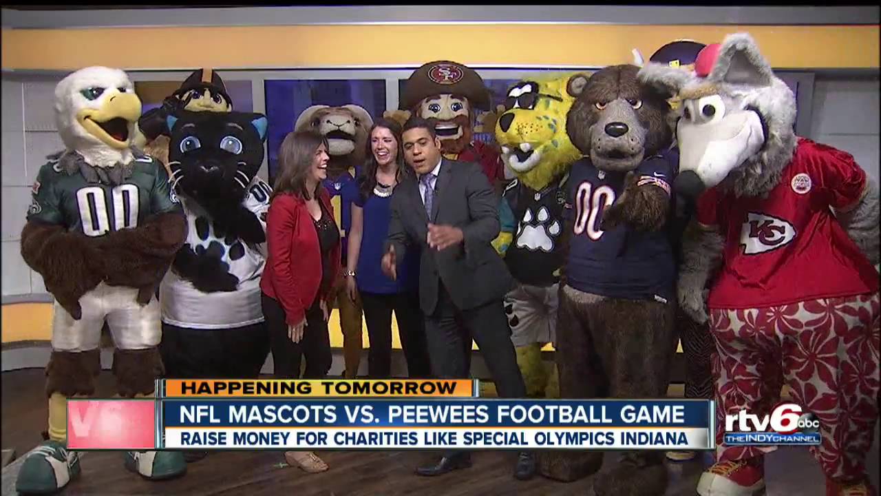 NFL Mascots Visit RTV6 - YouTube