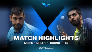 Niagol Stoyanov vs Gnanasekaran Sathiyan | WTT Contender Budapest 2021 (R16)