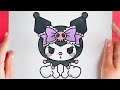 how to draw kuromi easy from hello kittty Sanrio