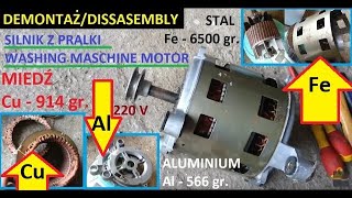 Scrap dismantling - Gorenje washing machine motor for pure copper, Al, Fe, worth it to disassemble?