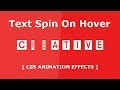 Text Rotate on Hover - CSS Hover Effects