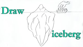 How to Draw an Iceberg - EASY