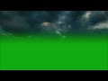 Green background screen - Stormy sky, clouds, thunder, weather - animation and sounds