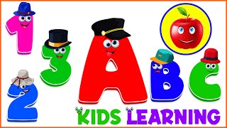 ABC and 123 Learning Videos For 3 Years Olds | Learn ABC Phonics Shapes Numbers Colors | #kidsvideos