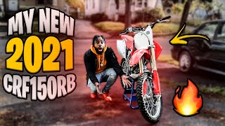 MY NEW DIRT BIKE 2021 CRF150RB! (STARTUP/WALK AROUND) | JUSTDOITTRAY