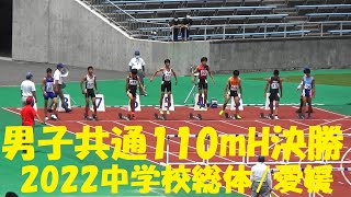 2022愛媛県中学校総体陸上/男子共通110mH決勝(0.914m)