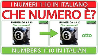 Learn Italian numbers PRACTICE - Numbers 1 - 10 in Italian - What number is it?