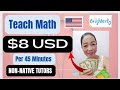 TEACH FROM HOME JOBS: 💵💰$8/45Minutes:BRIGHTERLY TUTORS  USA-BASED TUTORING SITE#teachfromhome