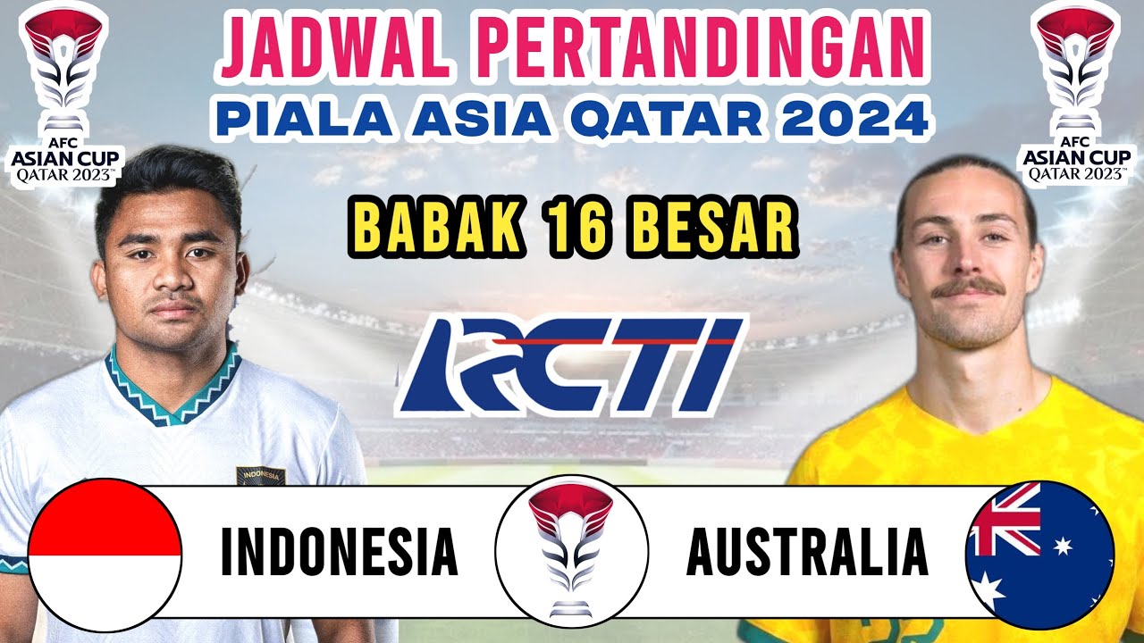 Jadwal 16 Besar Piala Asia 2024 - Timnas Indonesia Vs Australia | Live ...