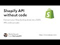 Shopify API integration without code — NoCodeAPI