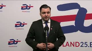 Minister of European Affairs Joakim Strand comments the Ukraine Peace Process 18 February 2025