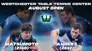 Cazuo Matsumoto Vs. Enzo Angles Westchester Table Tennis Center August 2022 Open Semifinals | 4KHD!