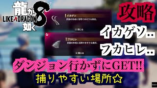 【龍が如く8】攻略:フカヒレ\u0026イカゲソをダンジョン行かずに捕れる場所！