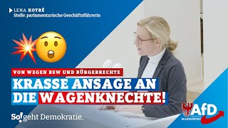 Krasse Ansage an die Wagenknechte