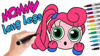 How to draw Mommy Long Legs easy step by step | Mommy Long Legs drawing | Poppy playtime drawing