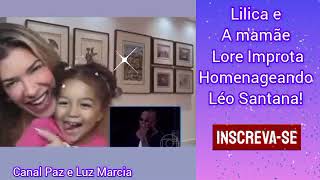 Lilica e a mamãe Lore Improta homenageando Léo Santana no Domingão do Huck!
