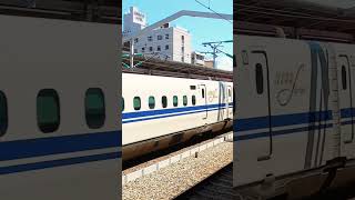 【新幹線】N700系S通過・PinkとBlueの500系・西明石駅 #shorts