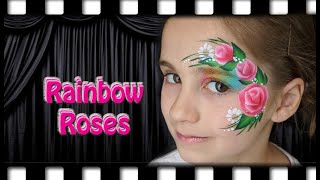 Rainbow Rose Face Painting Tutorial