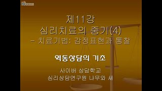 [역동기초] 제11강 심리치료의 중기 4, 치료기법 : 감정표현과 통찰