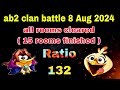 Angry birds 2 clan battle 8 Aug 2024 (15 rooms cleared)Ratio 132 easy gameplay#ab2 clan battle today