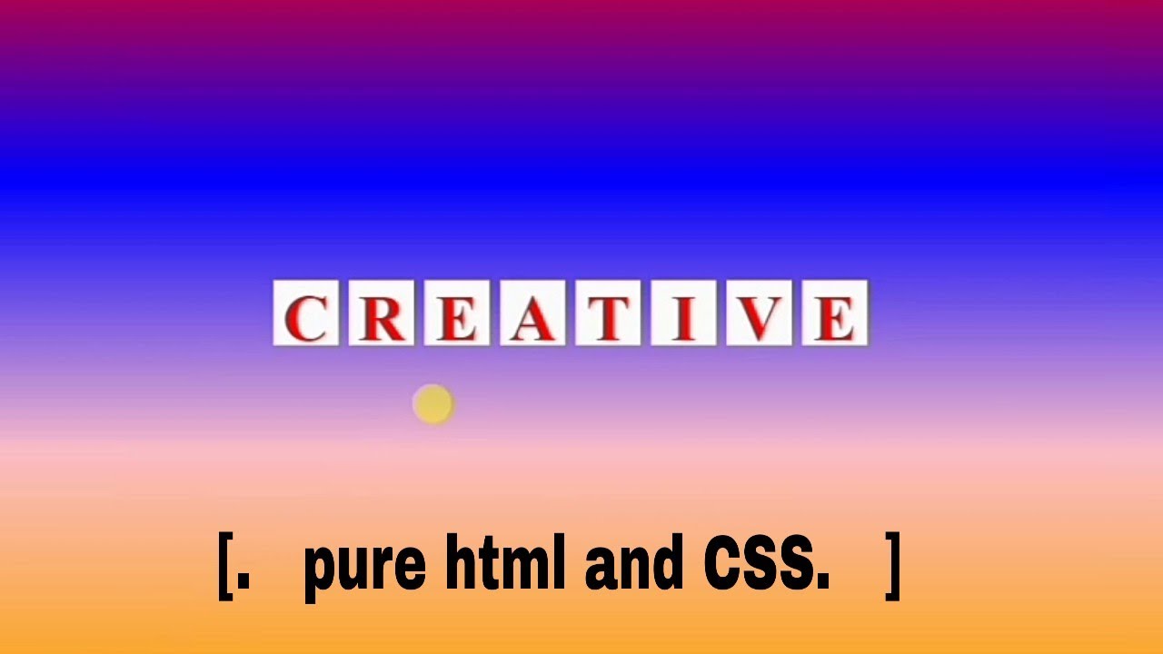 Creative Text Animation Using Html Css| Text Animation - YouTube