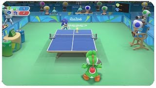 Mario & Sonic at the Rio 2016 Olympic Games (Wii U) - Table Tennis All Characters Gameplay