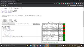 Coding Bat Problem 20 array123