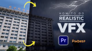 How to Replace SKY + Add VFX Rain/Thunder in Premiere Pro! (& make it REAL) | Pikbest's Stock Assets