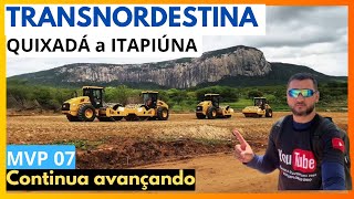 OBRA da TRANSNORDESTINA continua avançando entre QUIXADÁ e ITAPIÚNA no Ceará