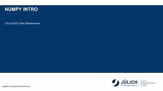 High-Performance Computing with Python: NumPy Intro