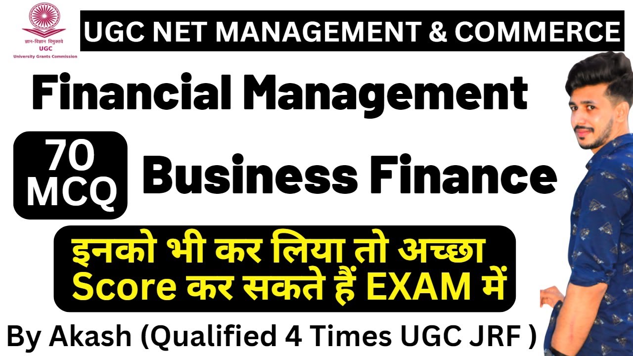 70 Important MCQs In Financial Management & Business Finance||UGC NET ...