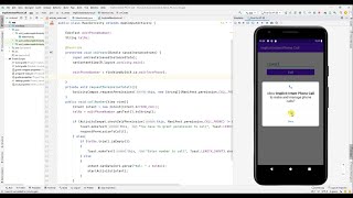 Android Studio Implicit Intent Phone Call with Java