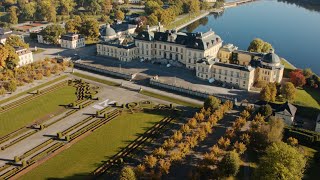 2645. Drottningholms slott (Drottningholm Palace) Drone Stock Footage Video