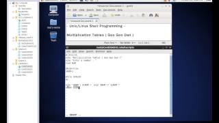 Shell Programming - Multiplication table GooGooDan