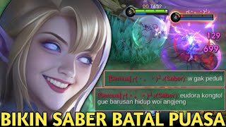 EUDORA BIKIN SABER ROAM BATAL PUASA GARA² EMOSI MARAH BESAR SAMPE TOXICNYA KELEWATAN PARAH BGT! MLBB