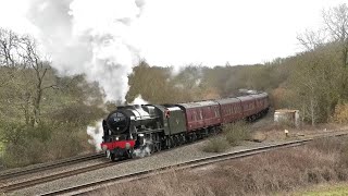 46115 Scots Guardsman accelerates past Hatton North- The Stratford Flyer- 11/3/23