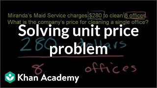 Solving unit price problem