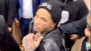 THEY ALWAYS STARTING S***-GERVONTA DAVIS REACTS TO MEEK MILL & GARY RUSSELL FIGHTING IN THE STANDS
