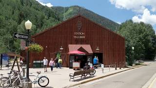 Gondola to Mountain Village, Telluride, Colorado. 4K