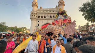 Ganesh Shobhayatra at Charminar 2024 | Ganesh Nimajjanam 2024 | Charminar