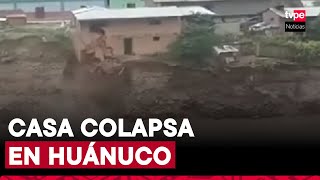 Casa colapsa en Huánuco tras el aumento del caudal del río Marañón