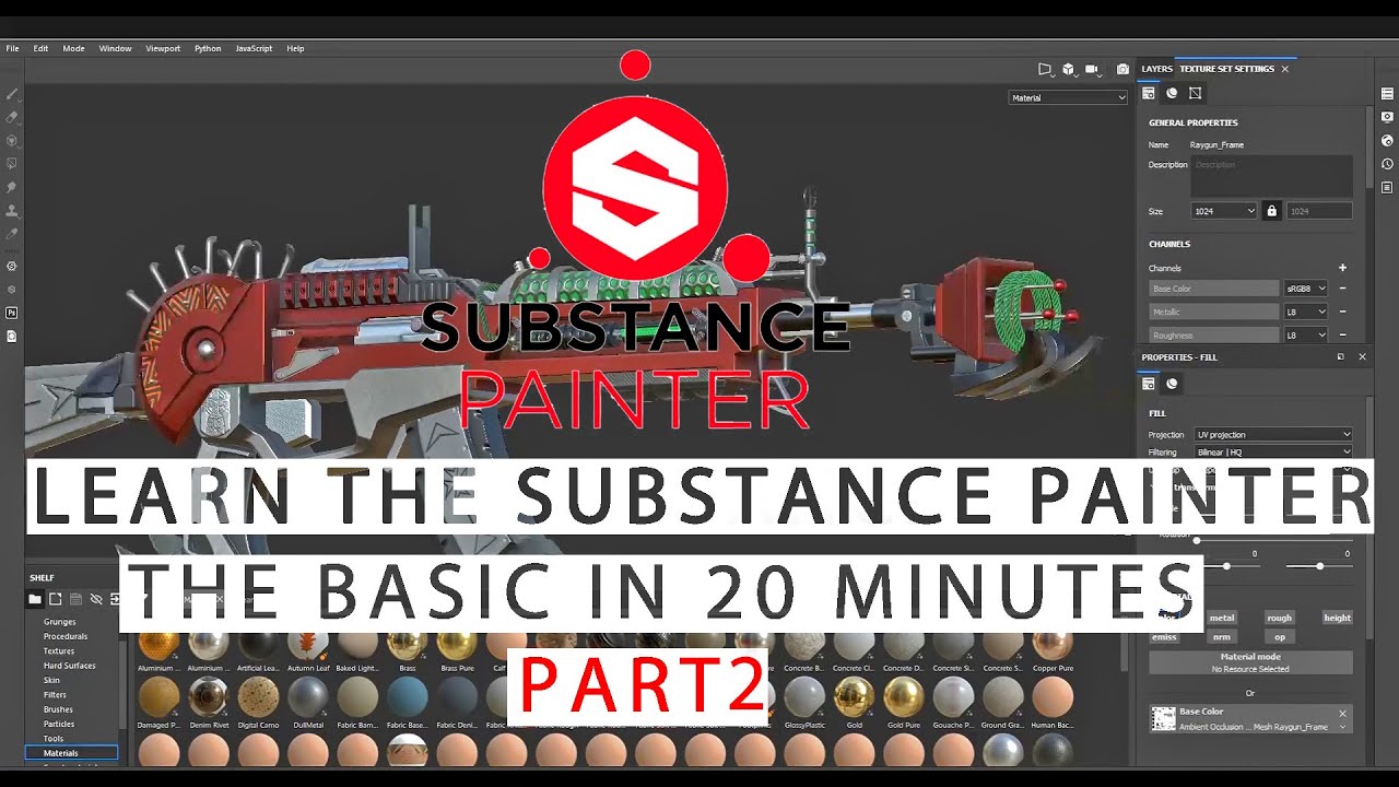 LEARN THE SUBSTANCE PAINTER THE BASIC In 20 MINUTES PART 2 - YouTube