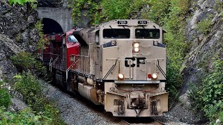 Special Catch and Chase! CP 7021 Veterans SD70ACU Leads 199, with Tunnels and More!