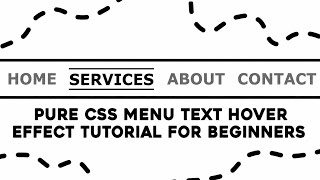 Pure CSS Menu Text Hover Effect Tutorial | Easy Navigation Hover Animation #css #html #coding #code