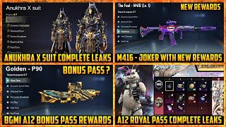 🔴 Next ANUKHRA XSUIT Leaks | A12 Royal Pass 1 to 100 Rewards | A12 Bonus Pass | M4 Fool New Rewards