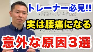 【腰痛の原因】この3つは意外と知られていないけど実は原因になります【理学療法士が解説】