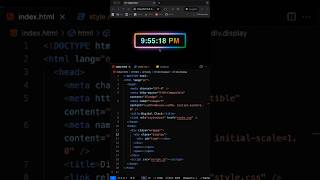 Real-Time Digital Clock with Glowing Effects Using HTML, CSS & JS!