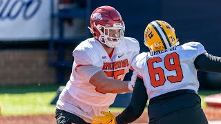 LA Rams OL Beaux Limmer Highlights - Senior Bowl - OC Arkansas Razorbacks