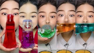 Today second ASMR color full ICE'S CRUSHED BITE VOICE CONTROL 😯 MUKBANG SOUNDS 😯